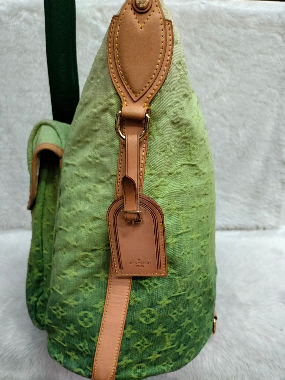 LV Sunburst PM Monogram Denim Vert Limited Edition 2010