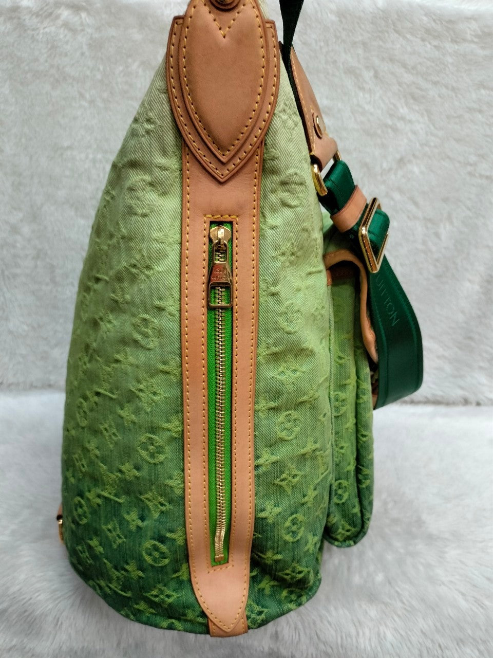 LV Sunburst PM Monogram Denim Vert Limited Edition 2010