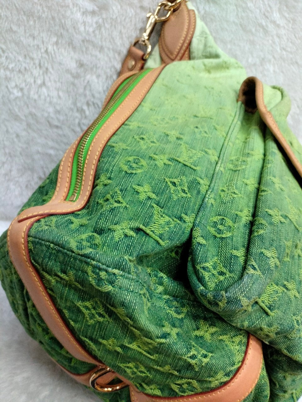 LV Sunburst PM Monogram Denim Vert Limited Edition 2010