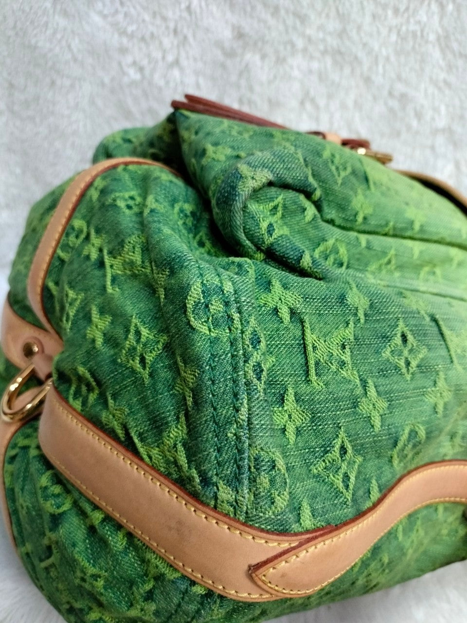 LV Sunburst PM Monogram Denim Vert Limited Edition 2010