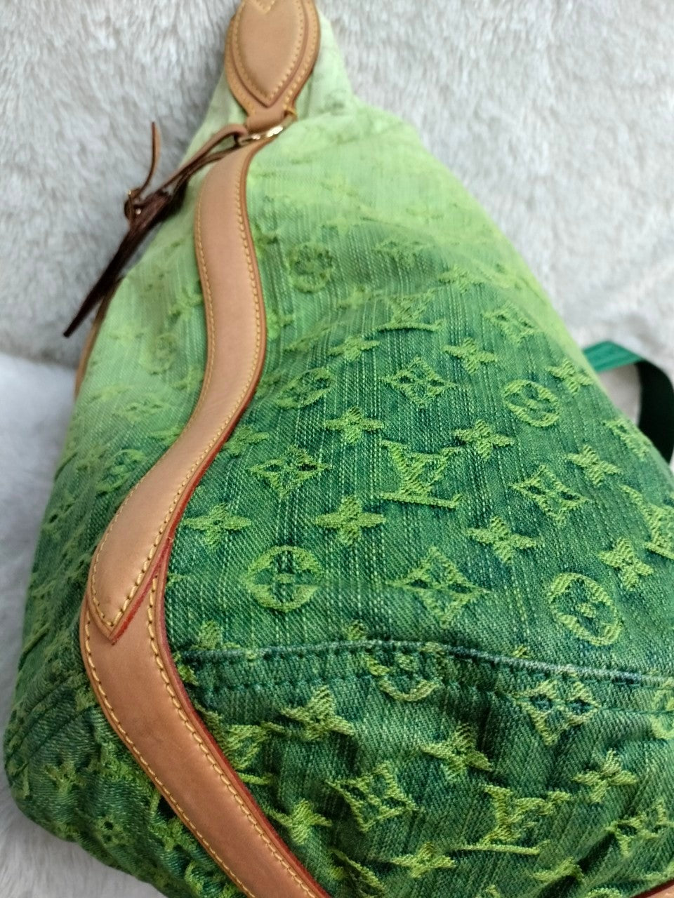 LV Sunburst PM Monogram Denim Vert Limited Edition 2010