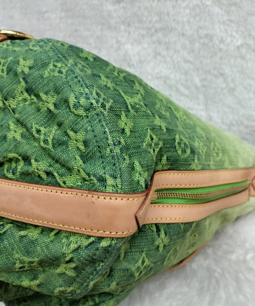 LV Sunburst PM Monogram Denim Vert Limited Edition 2010