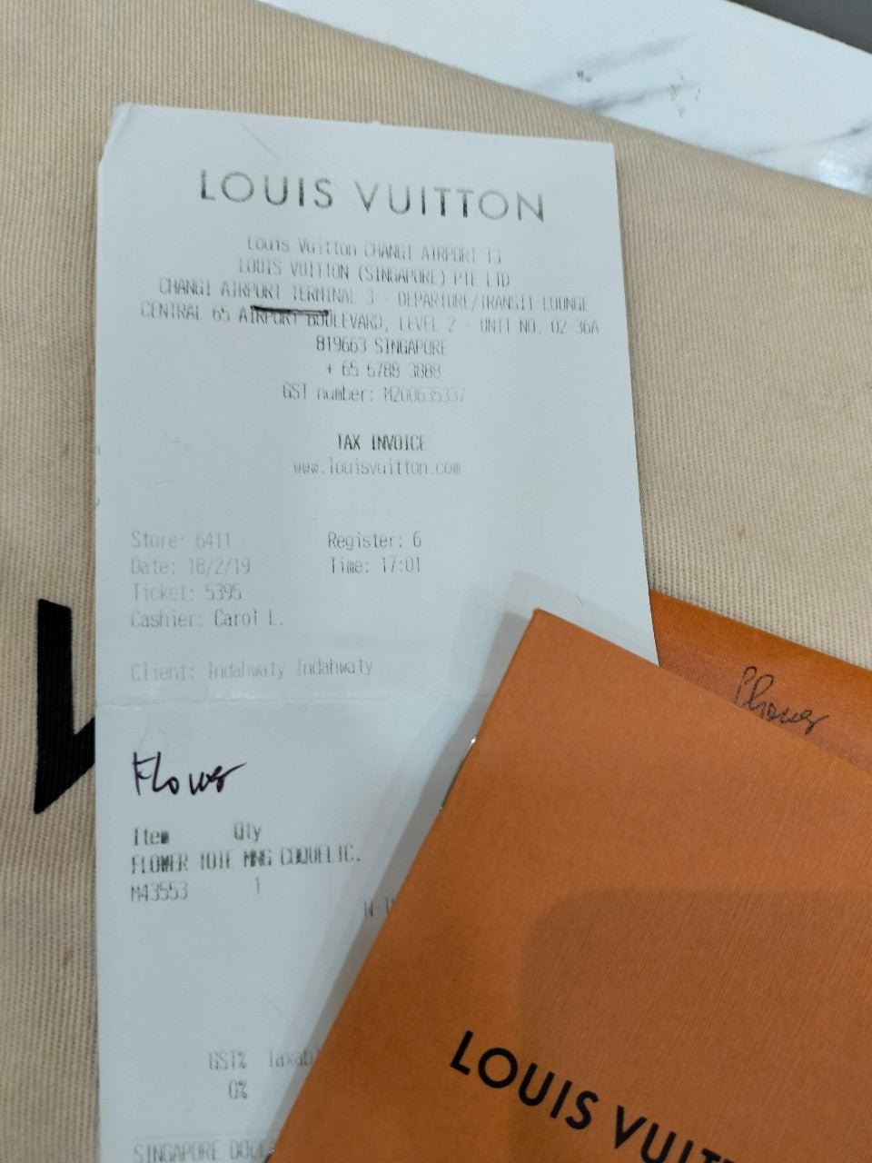 LV Flower Tote Monogram Coquelicot 2019