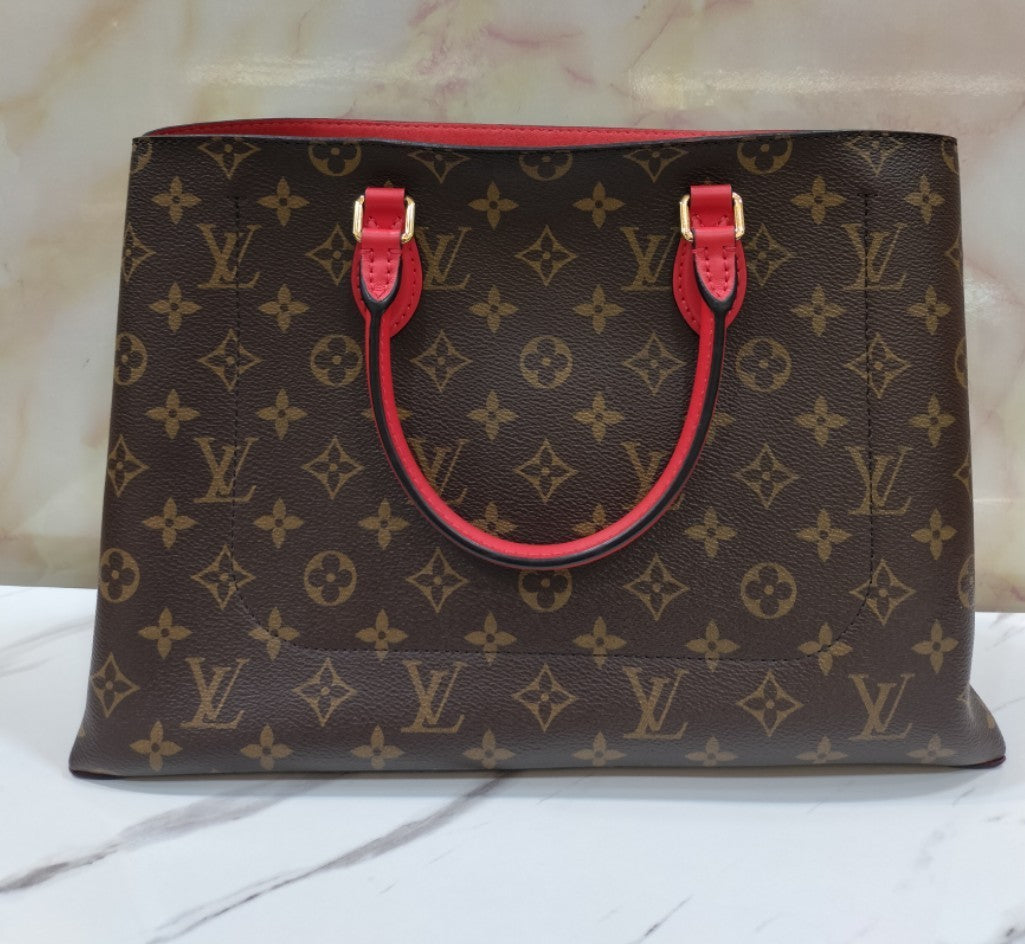 LV Flower Tote Monogram Coquelicot 2019