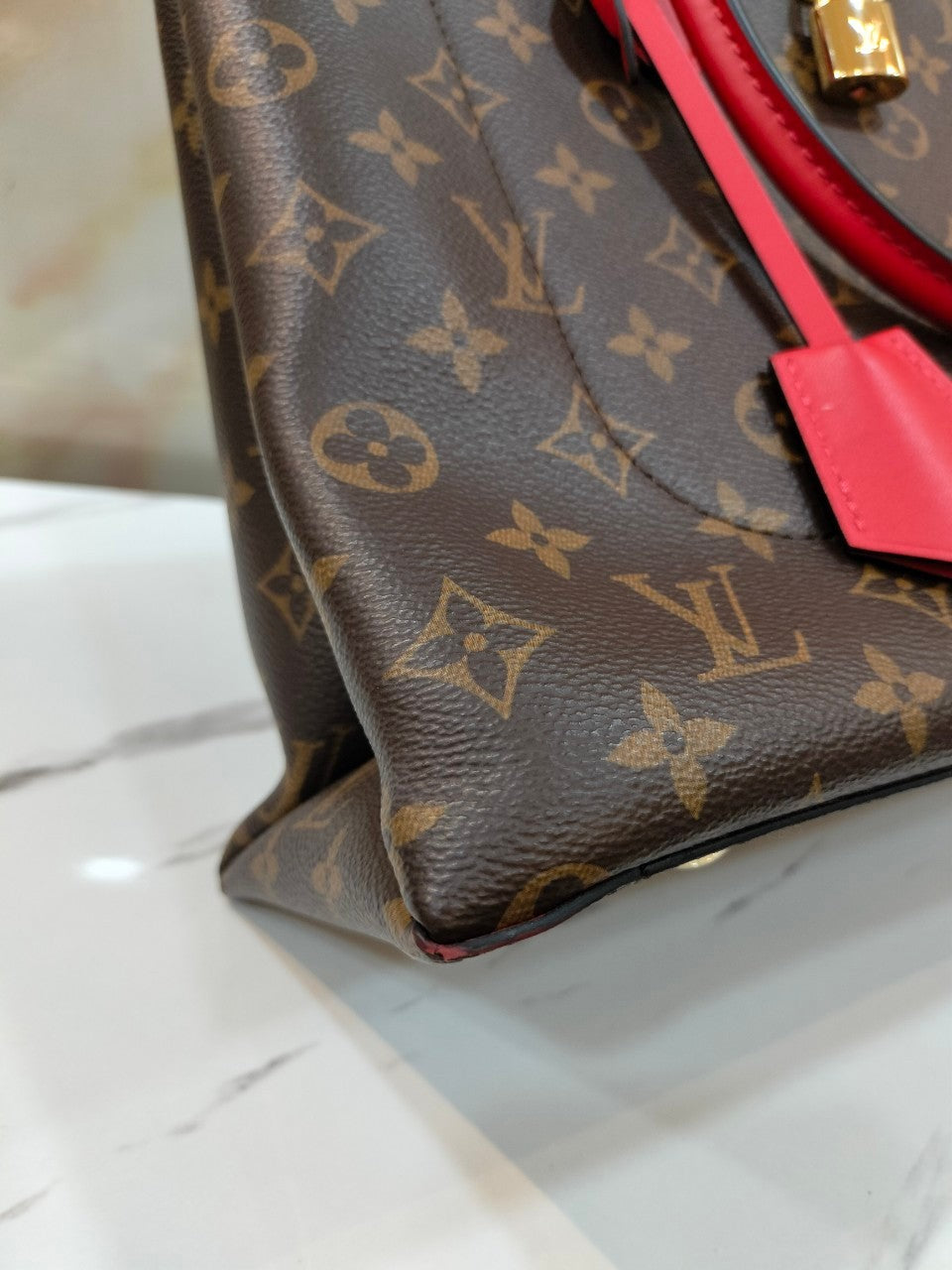 LV Flower Tote Monogram Coquelicot 2019