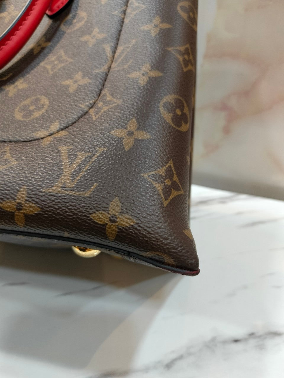 LV Flower Tote Monogram Coquelicot 2019