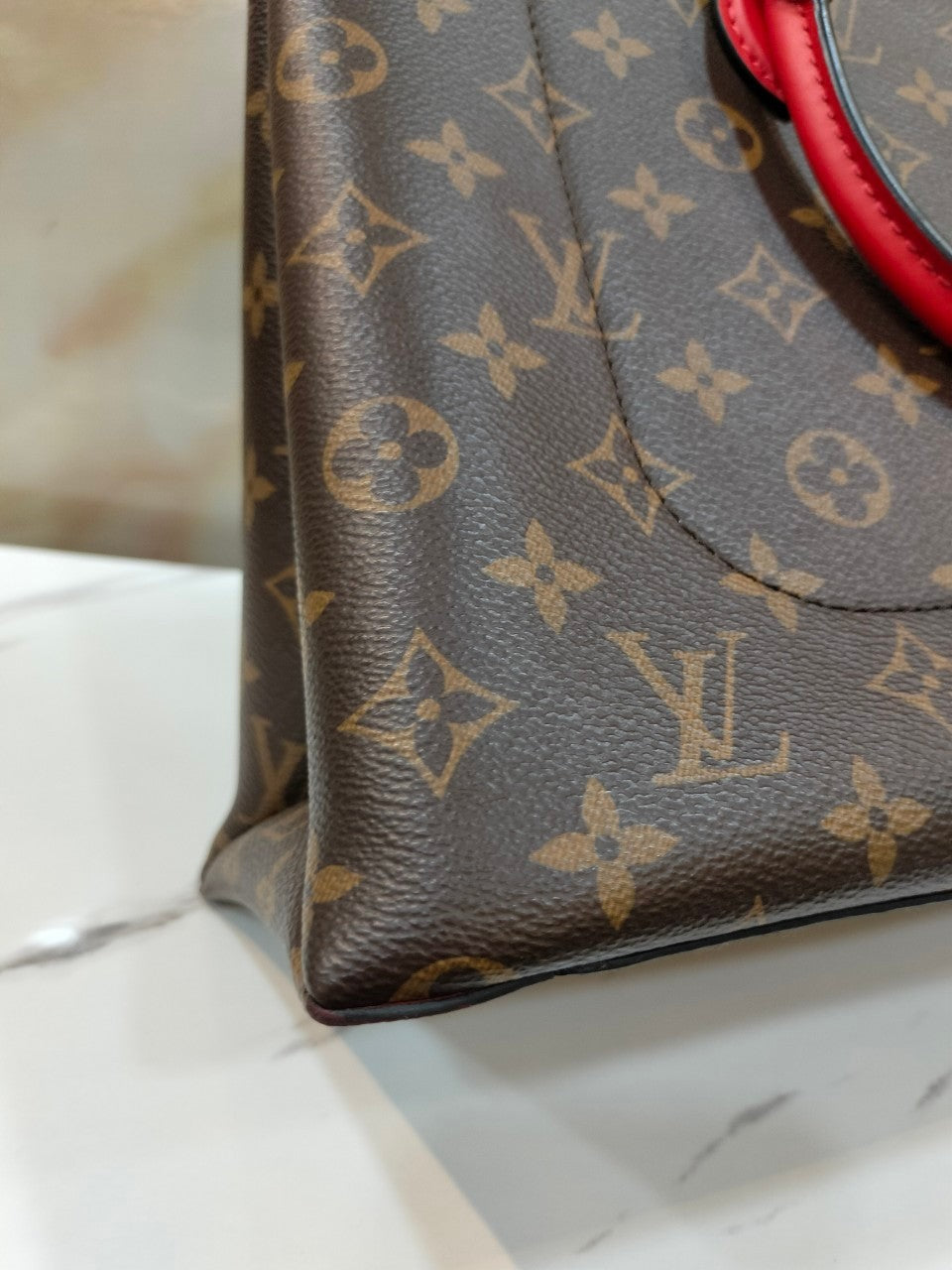 LV Flower Tote Monogram Coquelicot 2019