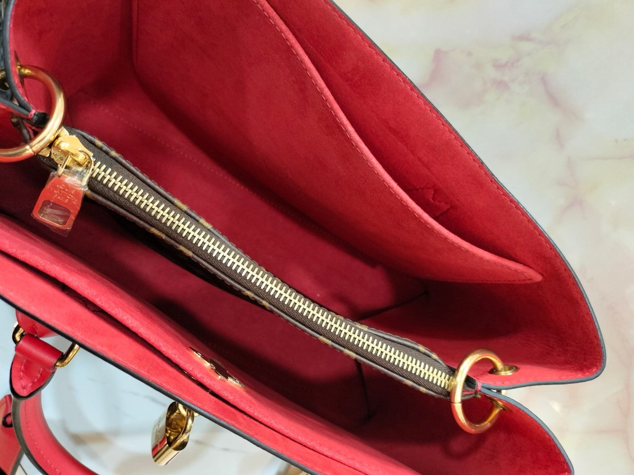 LV Flower Tote Monogram Coquelicot 2019