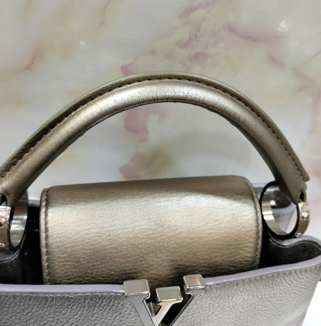 Lv capucines BB Metallic Silver Gold 2017