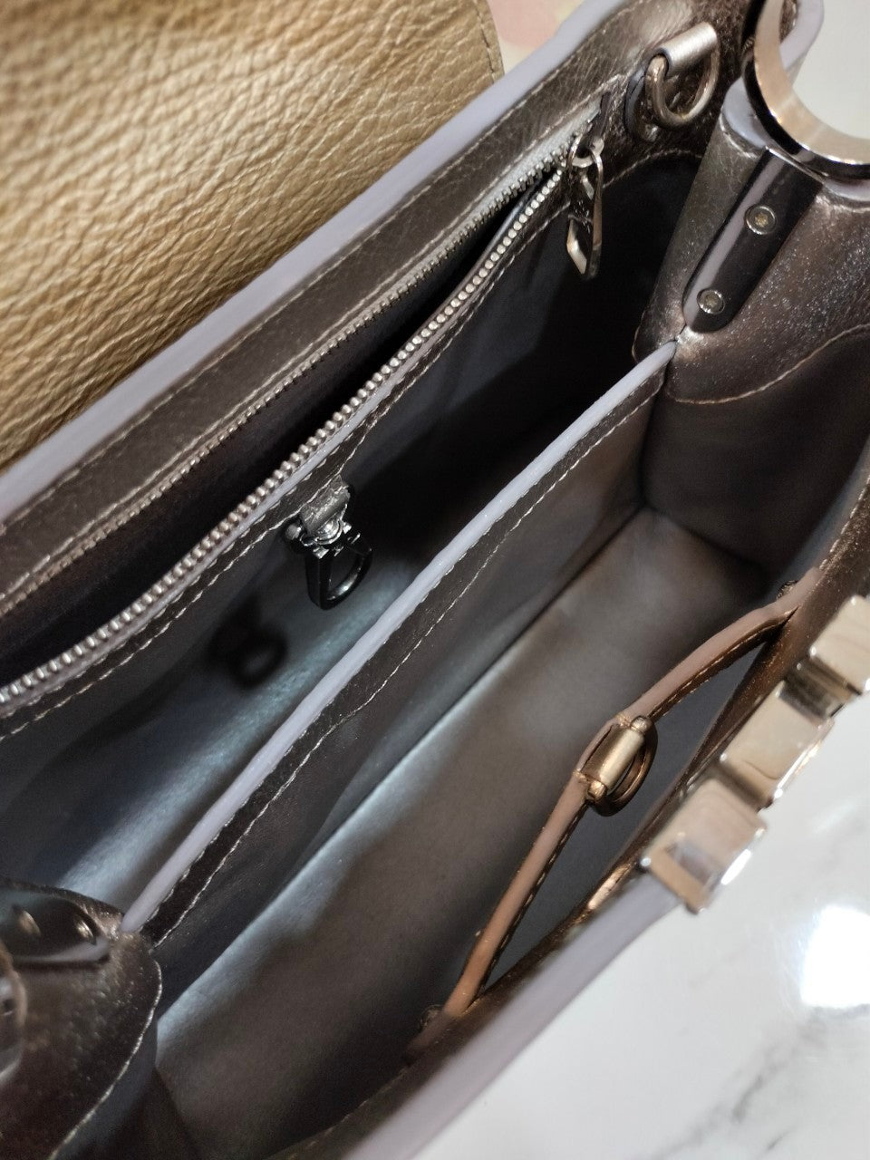 Lv capucines BB Metallic Silver Gold 2017
