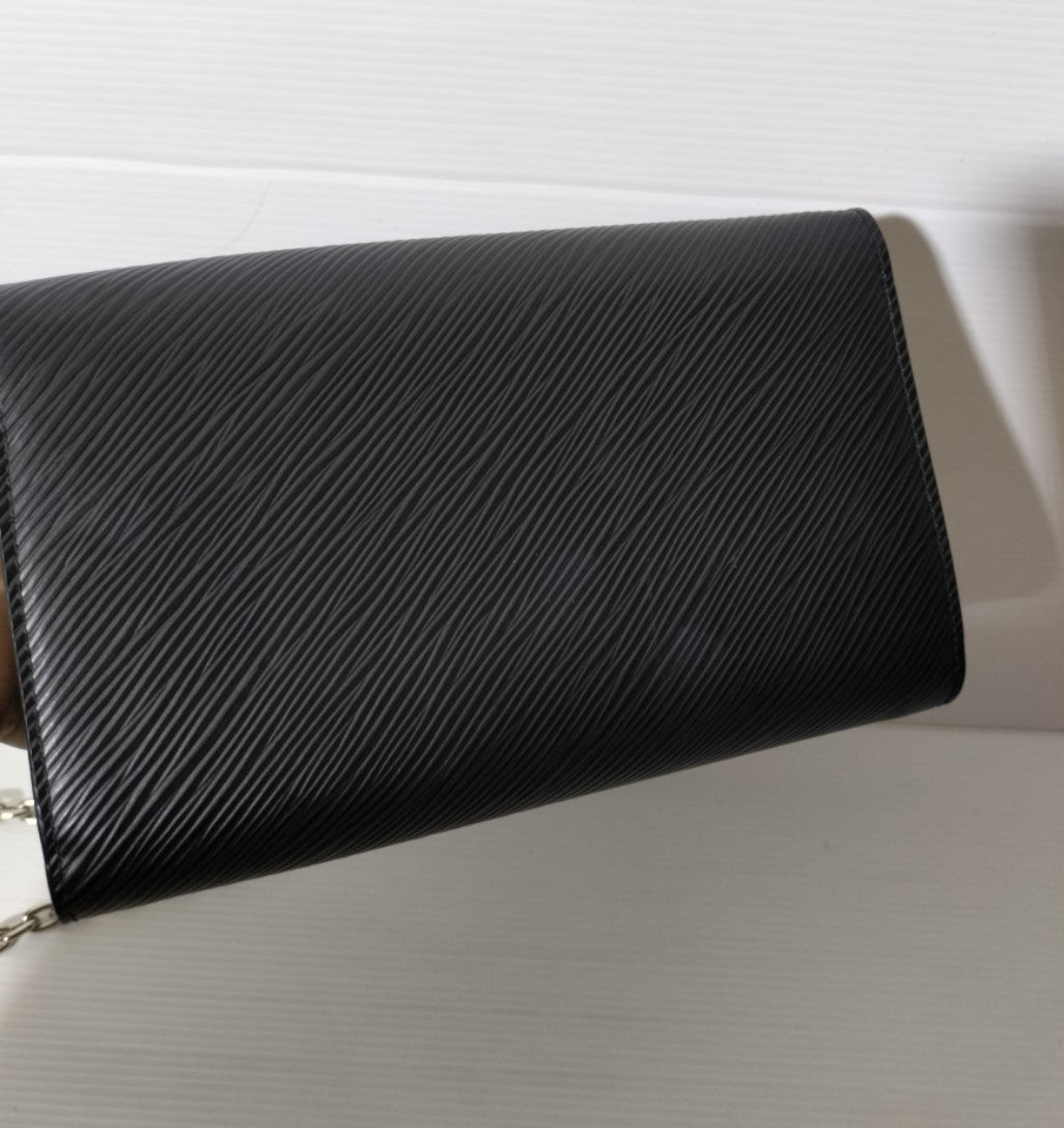 Lv Portefeuille Twist Chain Epi Noir 2019