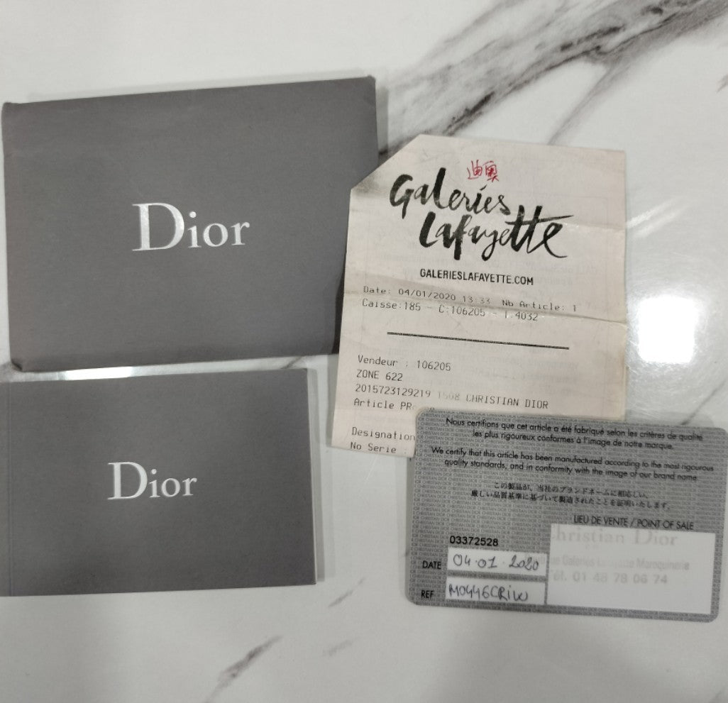 Dior Saddle Medium Oblique Embroidery Navy GHW 2020