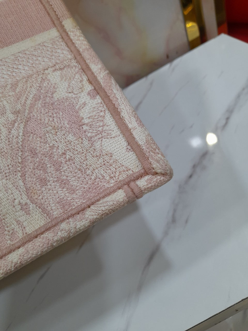 Dior Tote Book Medium Baby Pink Embroidery 2020