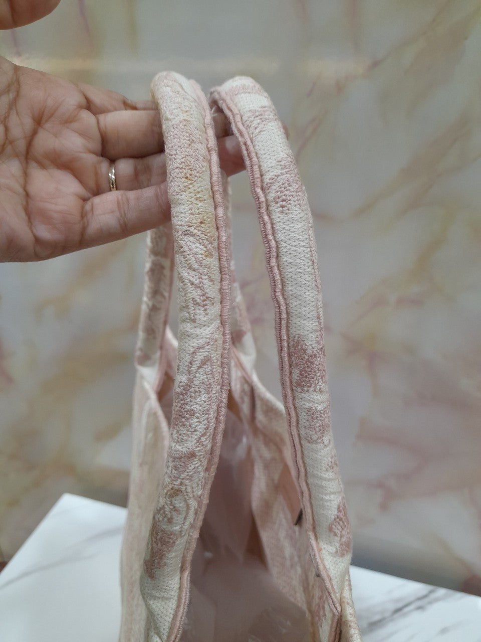 Dior Tote Book Medium Baby Pink Embroidery 2020