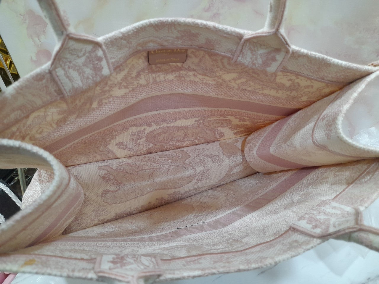 Dior Tote Book Medium Baby Pink Embroidery 2020