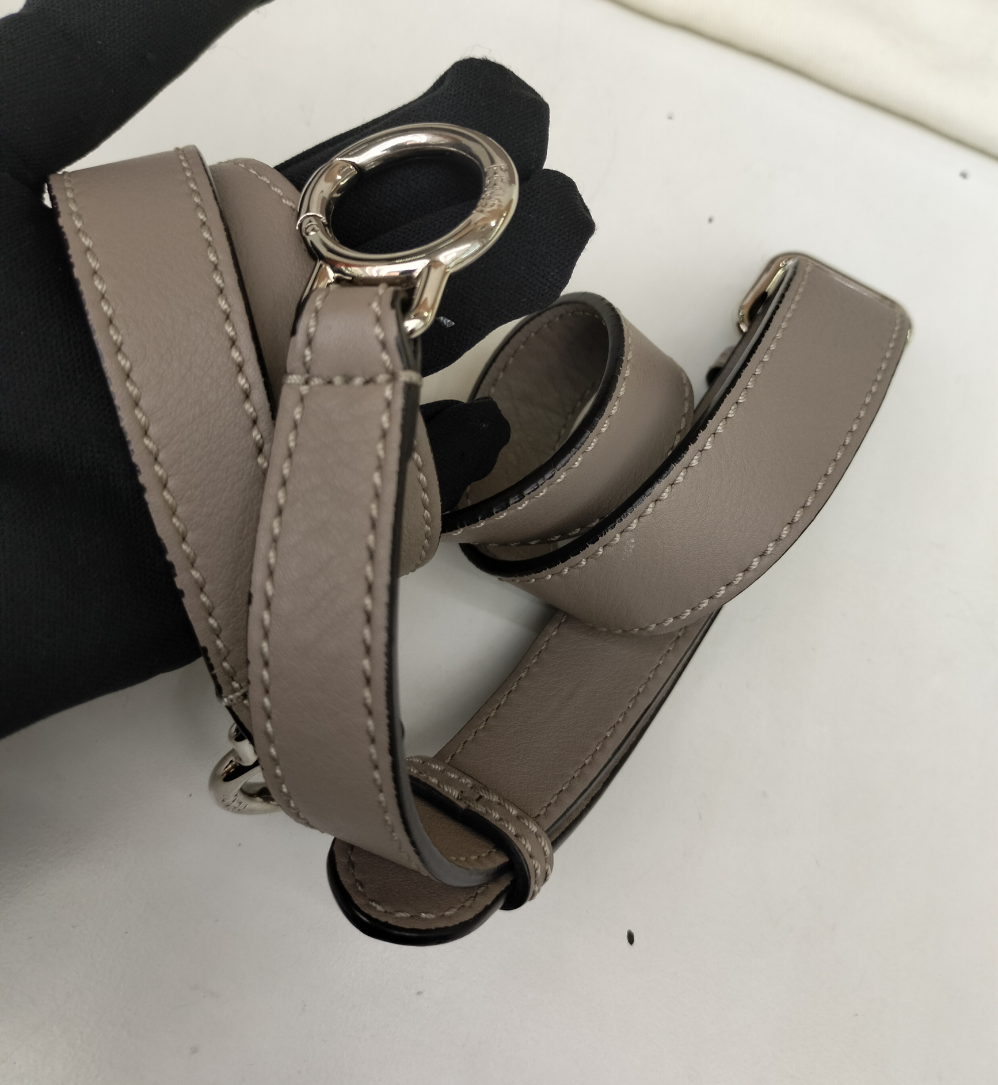Fendi Peekaboo Medium Etoupe Handle Python SHW