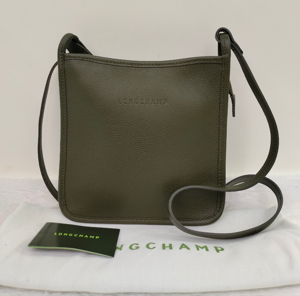 Longchamp Le Foulonne Crossbody Khaki GHW