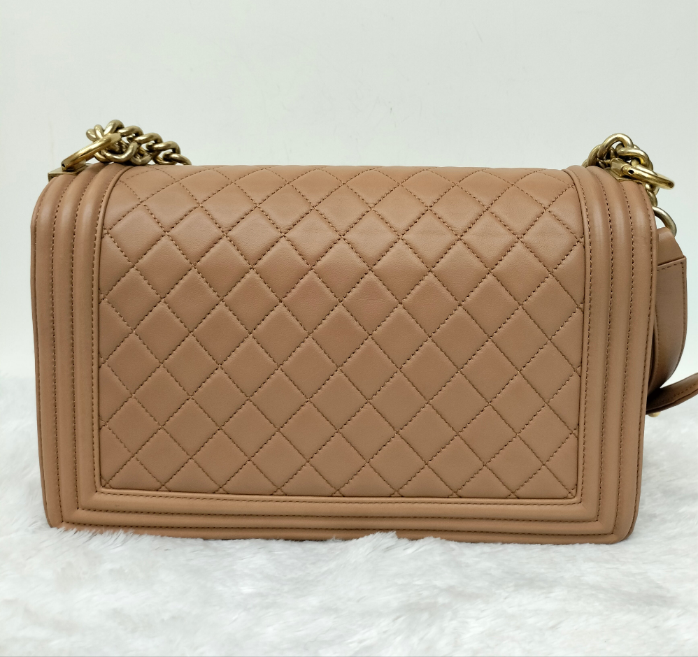 Chanel Boy 28 Lamb Nude GHW #21