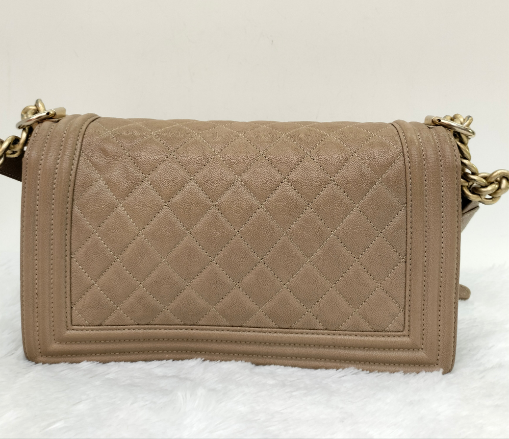 Chanel Boy 25 Caviar Caramel GHW #27