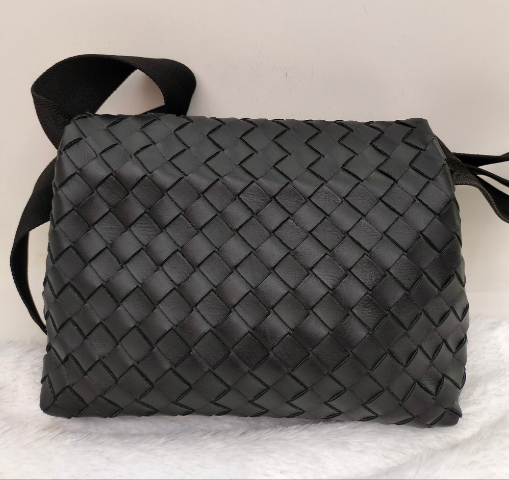 Bottega Veneta Fold Over Flap Black SHW