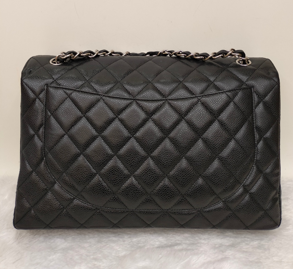 Chanel Maxi Caviar Black SHW SF #13