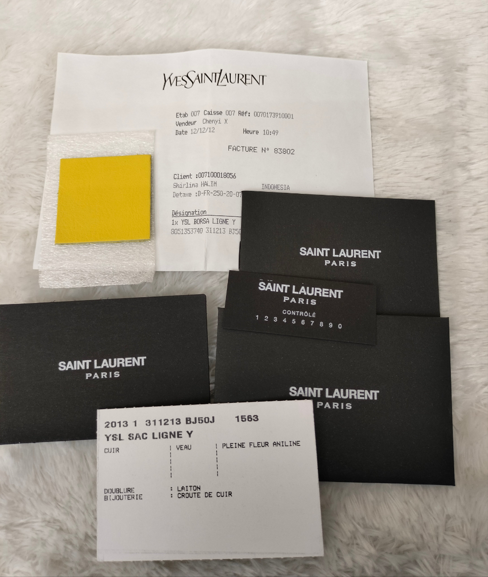YsL Chyc Ligne Clutch Yellow GHW 2013