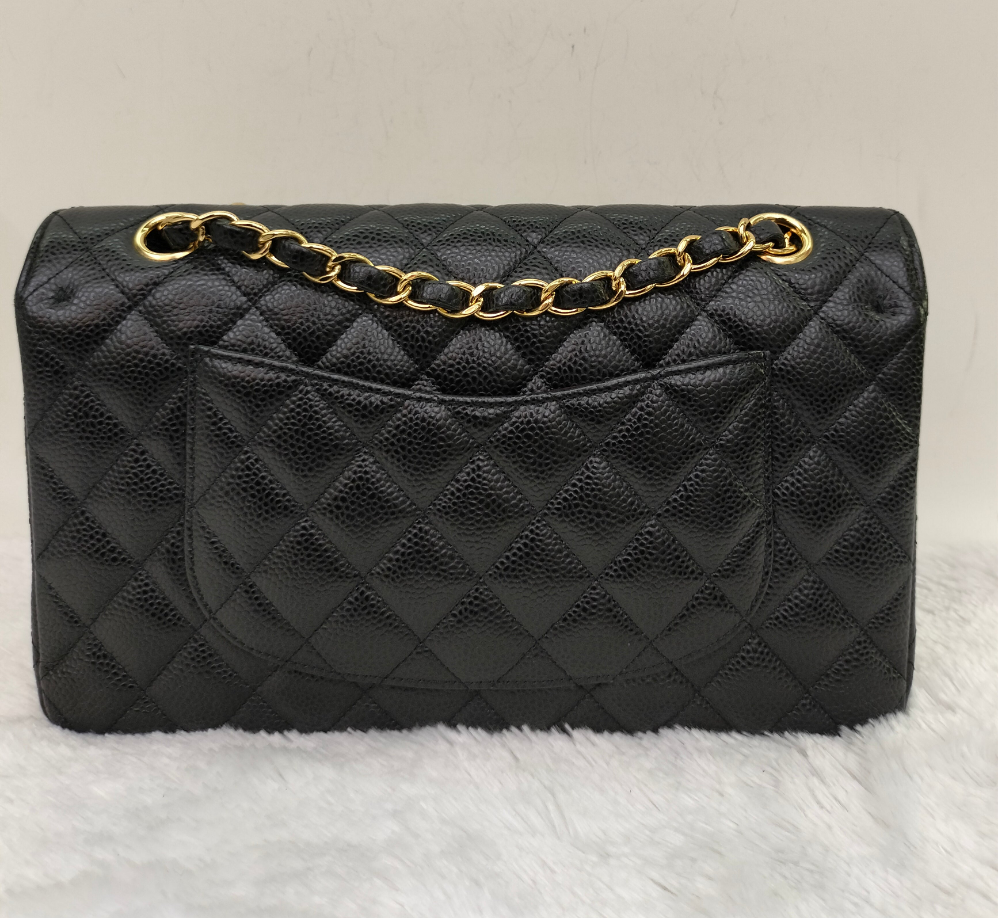 Chanel Medium Caviar Black GHW DF #29