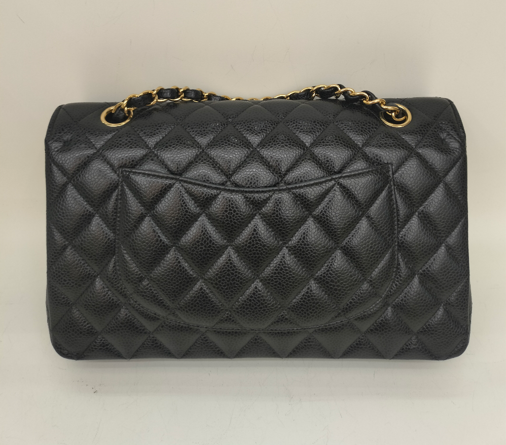 Chanel Medium Caviar Black GHW DF #24