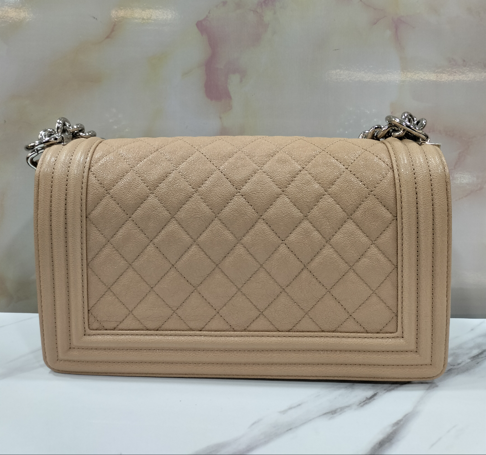 Chanel Boy 25 Caviar Beige SHW #28
