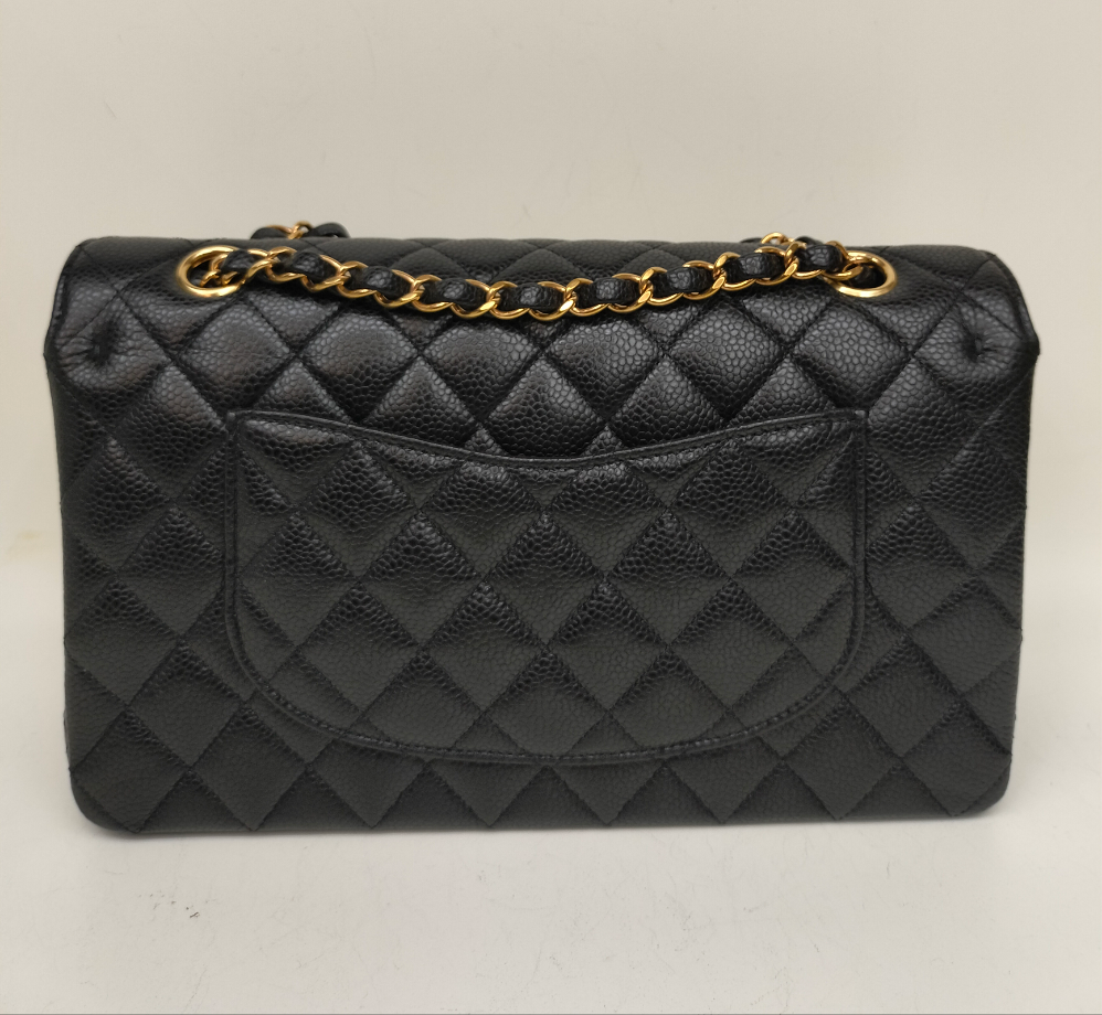 Chanel Medium Caviar Black GHW DF (CHIP)