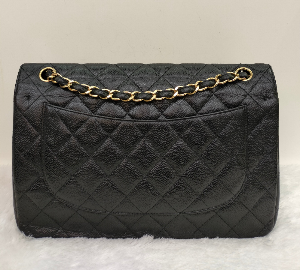 Chanel Jumbo Caviar Black GHW DF #18