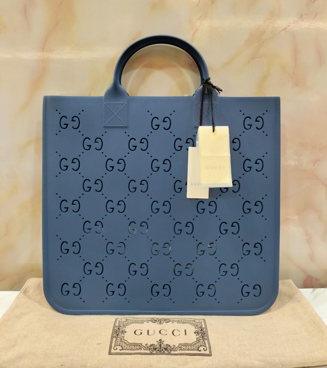 *NEW 💯* Gucci Kids Rubber Tote Blue 2024