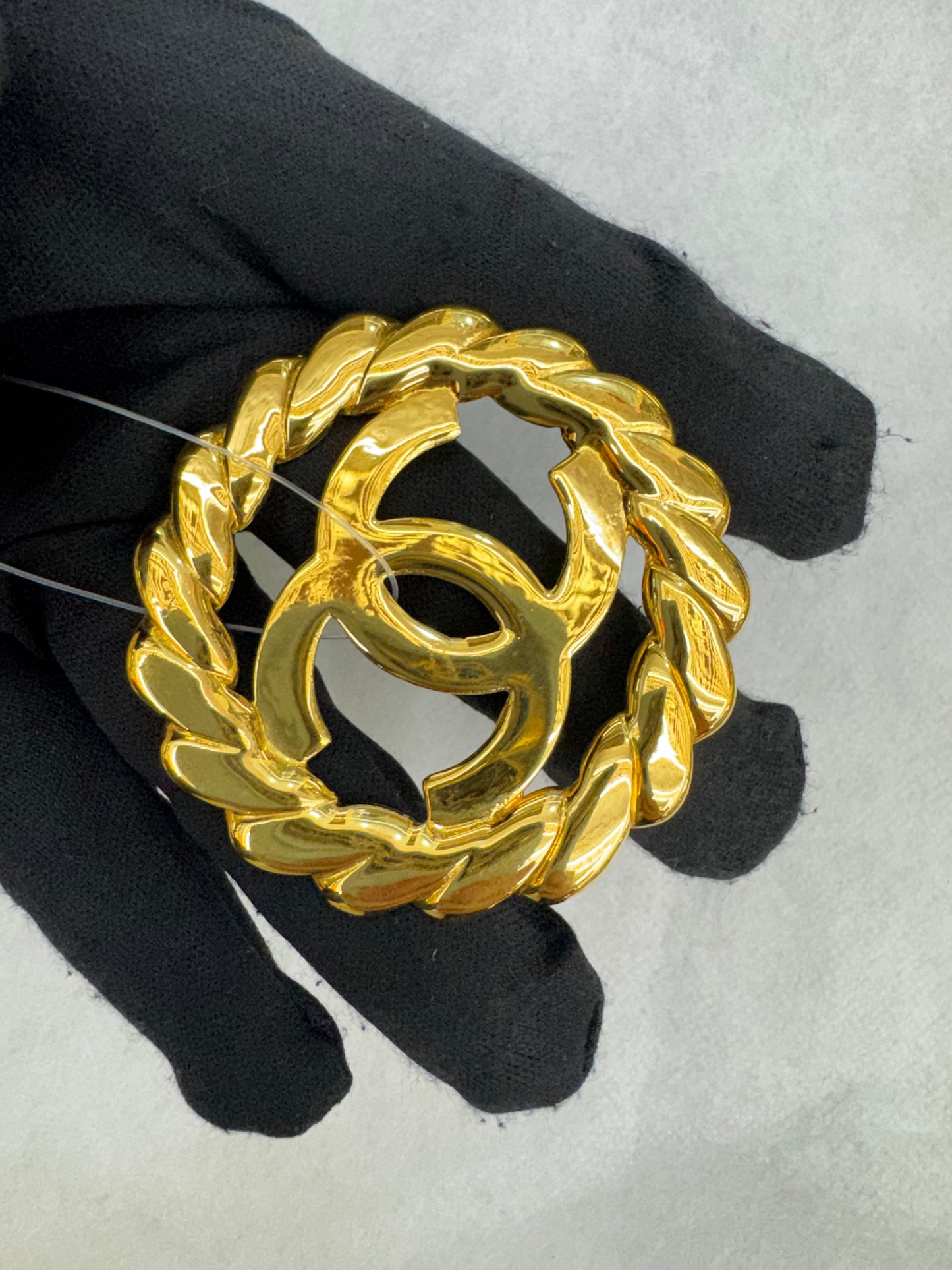 Chanel Brooch stass Fringe Gold GHW (nota pembelian)