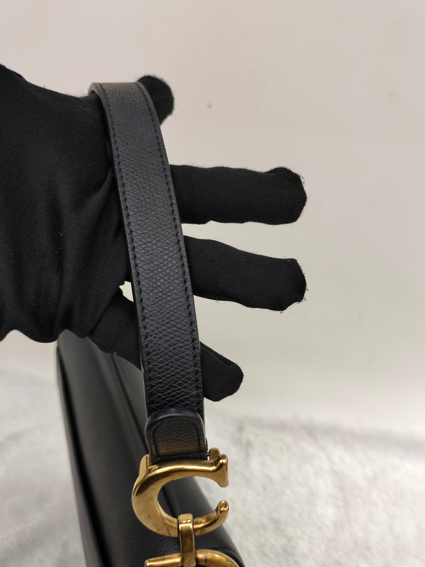 Dior Saddle Medium Grained Black GHW 2018