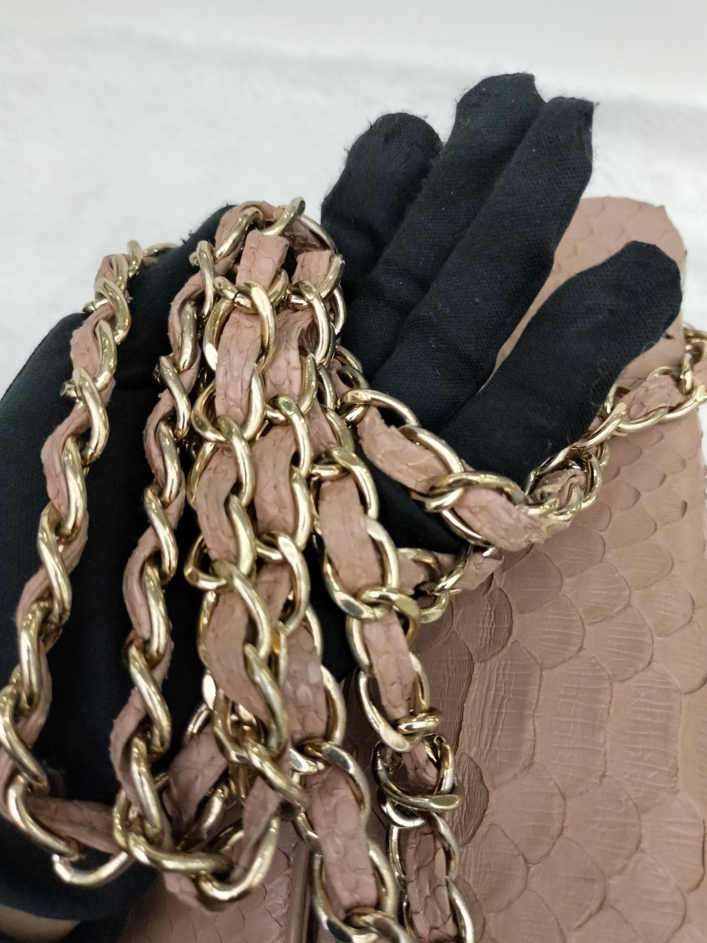 Chanel Jumbo Python Caramel GHW DF #18