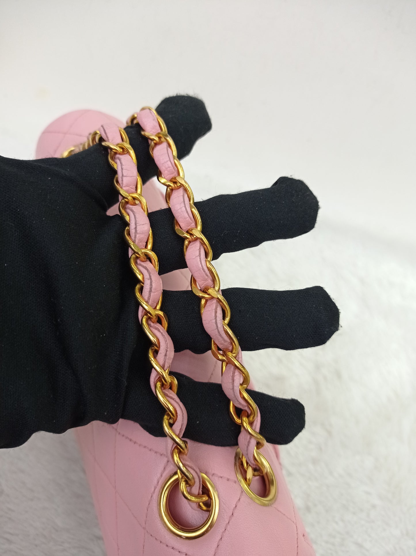 Chanel Small Lamb Pink Vintage GHW DF #4