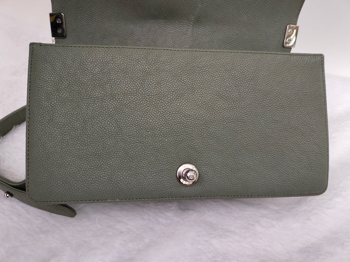 Chanel Boy 25 Caviar Green SHW #25