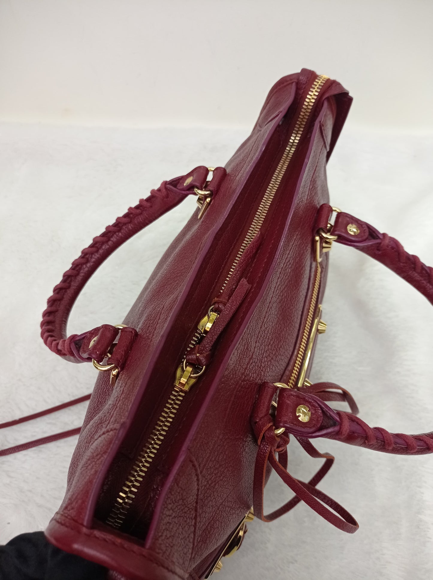 Balenciaga Small City Edge Burgundy GHW 2017