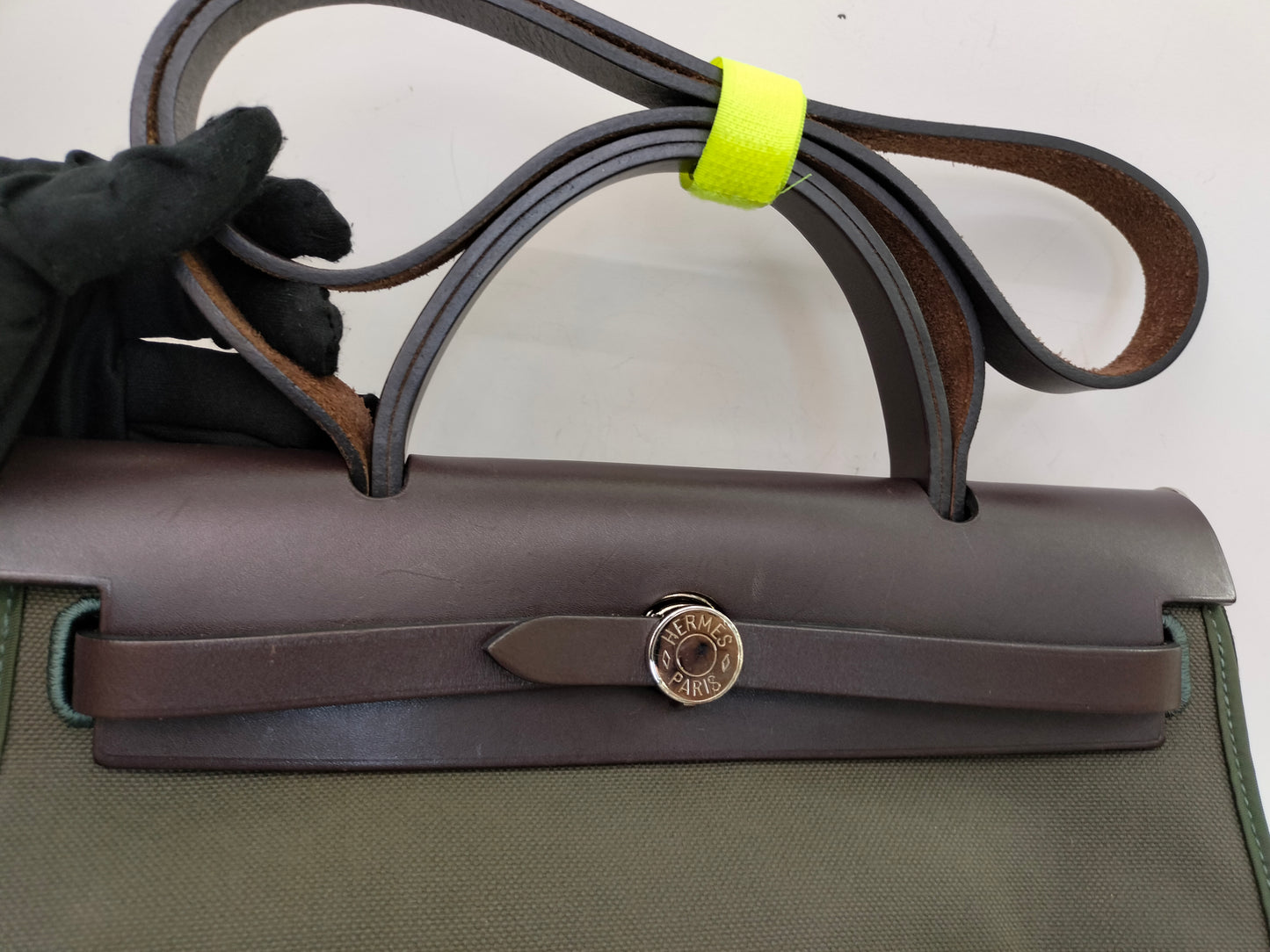 HB31 Zip Toile Vert Olive PHW #T