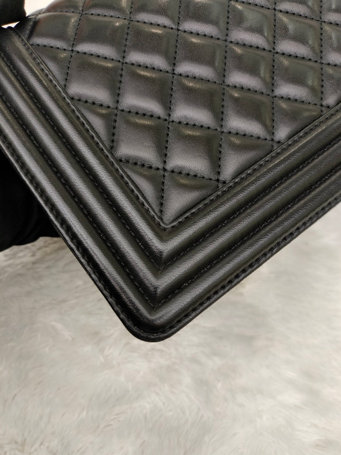 Chanel Boy 25 Lamb Black RHW #24