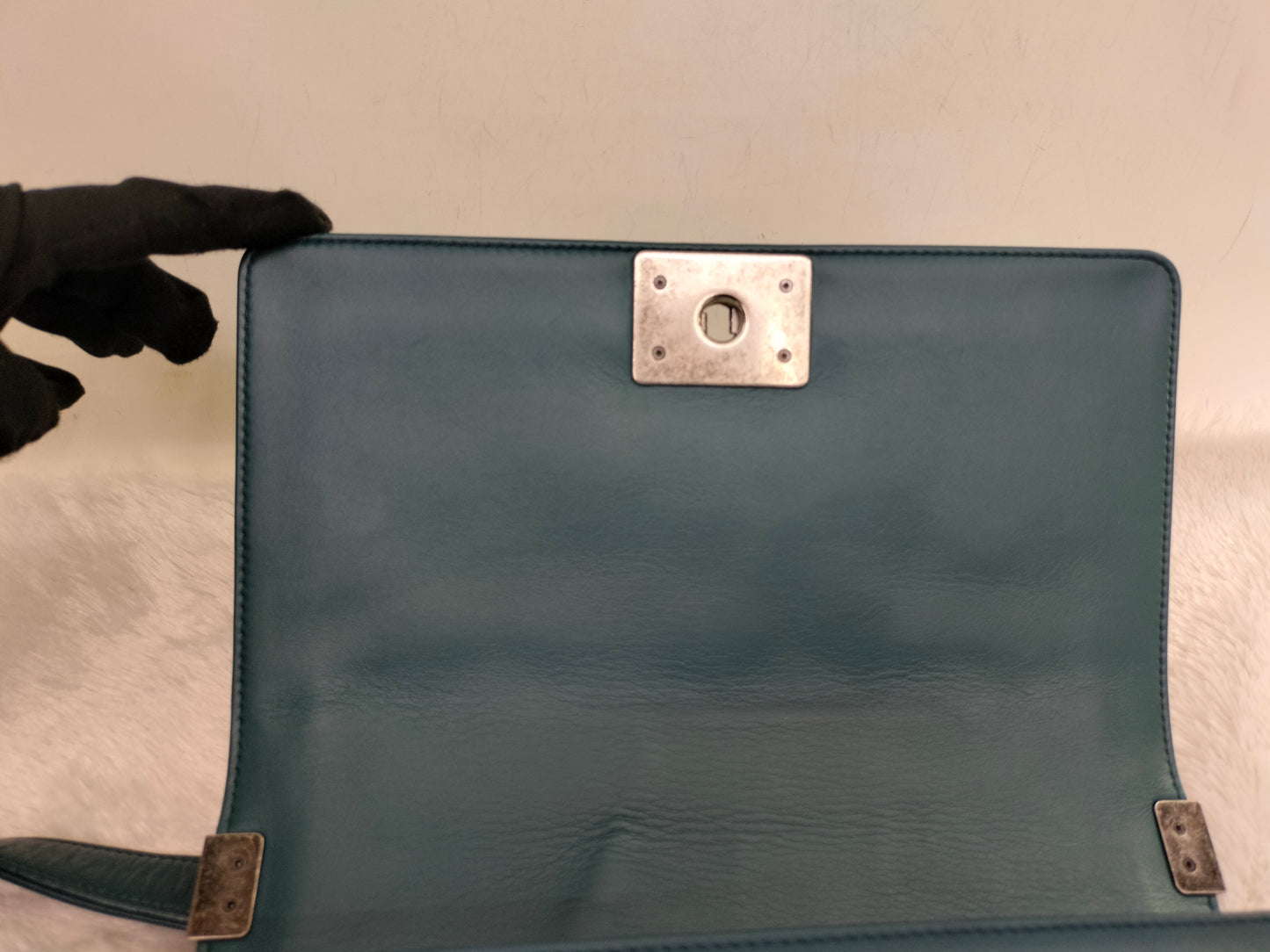 Chanel Boy 25 Lamb Turquoise RHW #19