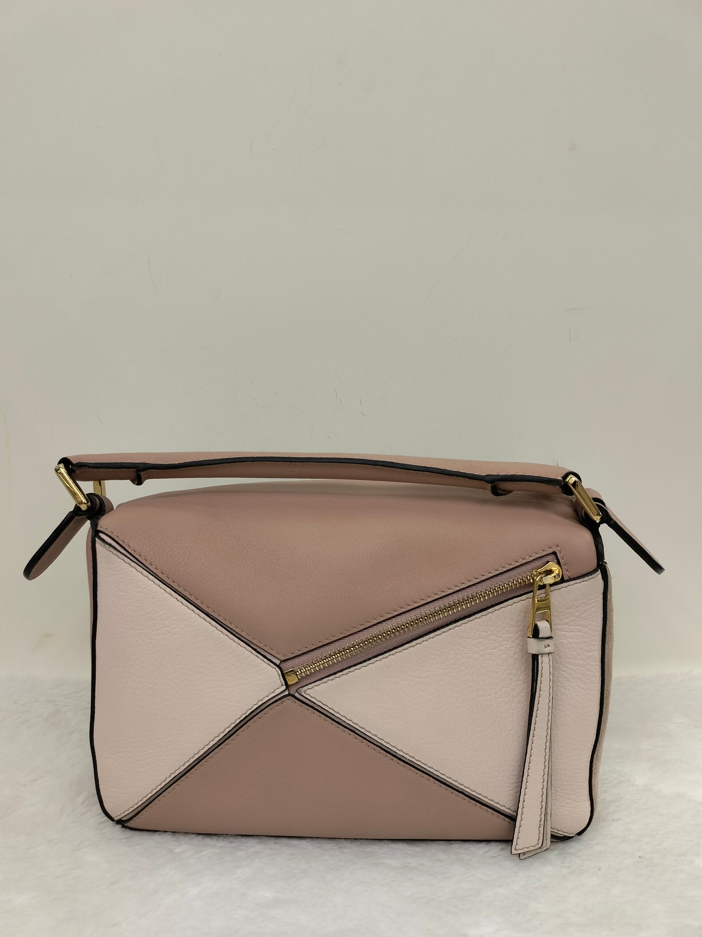 Loewe Puzzle Small Nude Blush Mix Suede GHW 2017