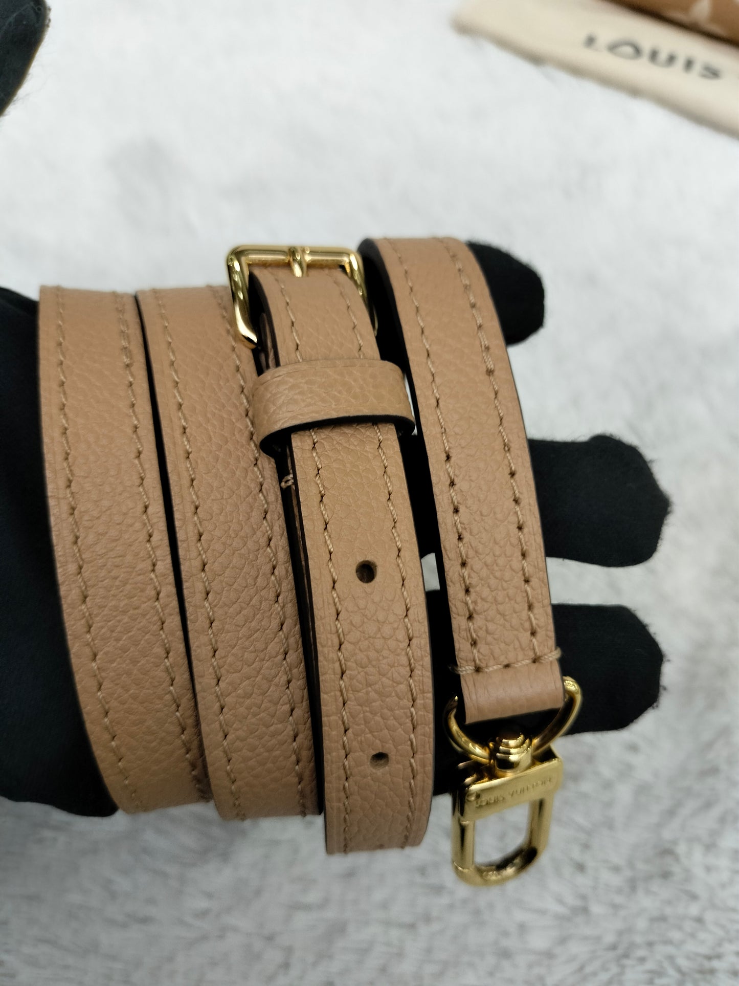 LV Nano Speedy Monogram Empreinte Arizona Creme (CHIP)