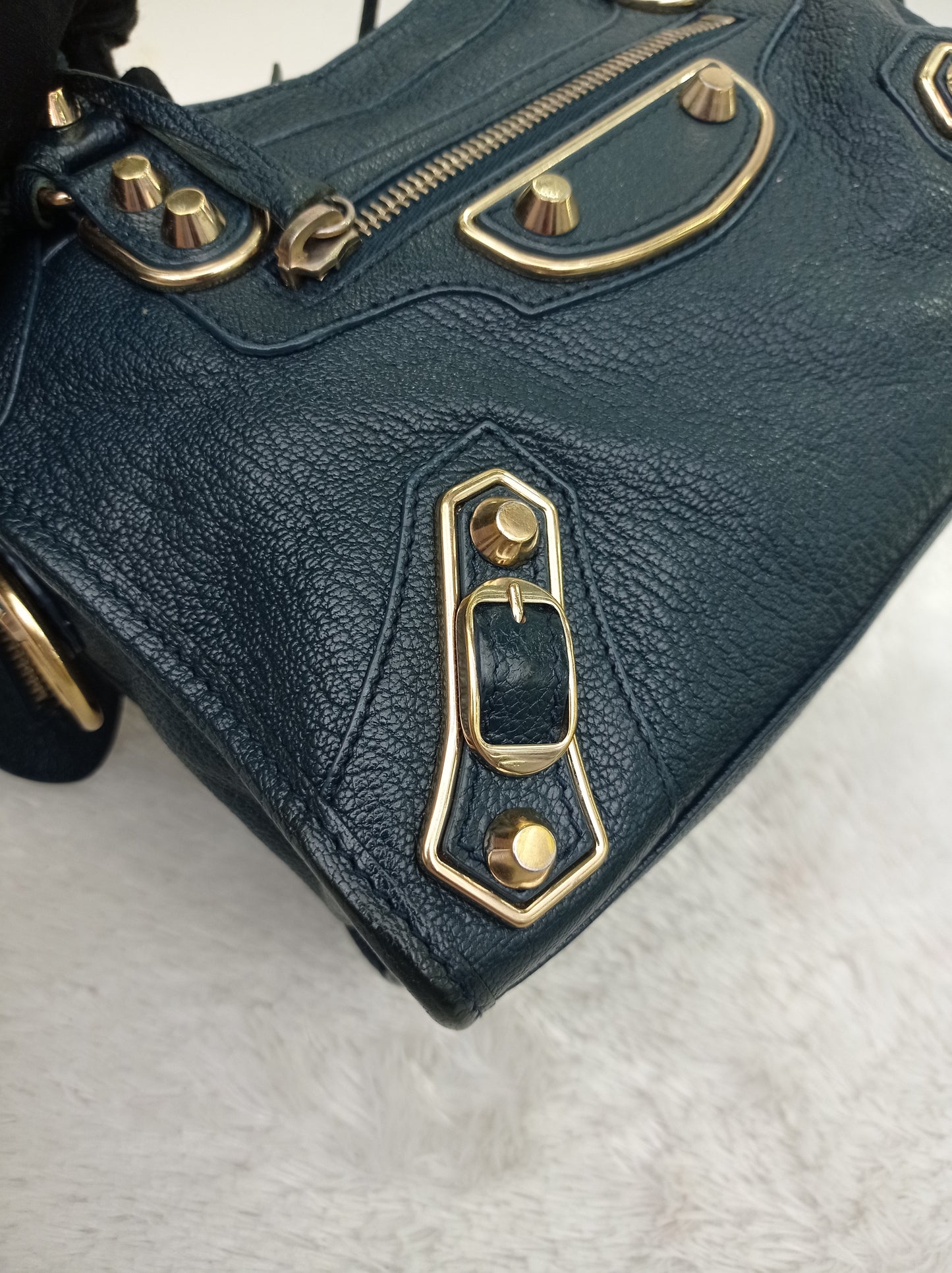 Balenciaga Mini City Edge Emerald GHW