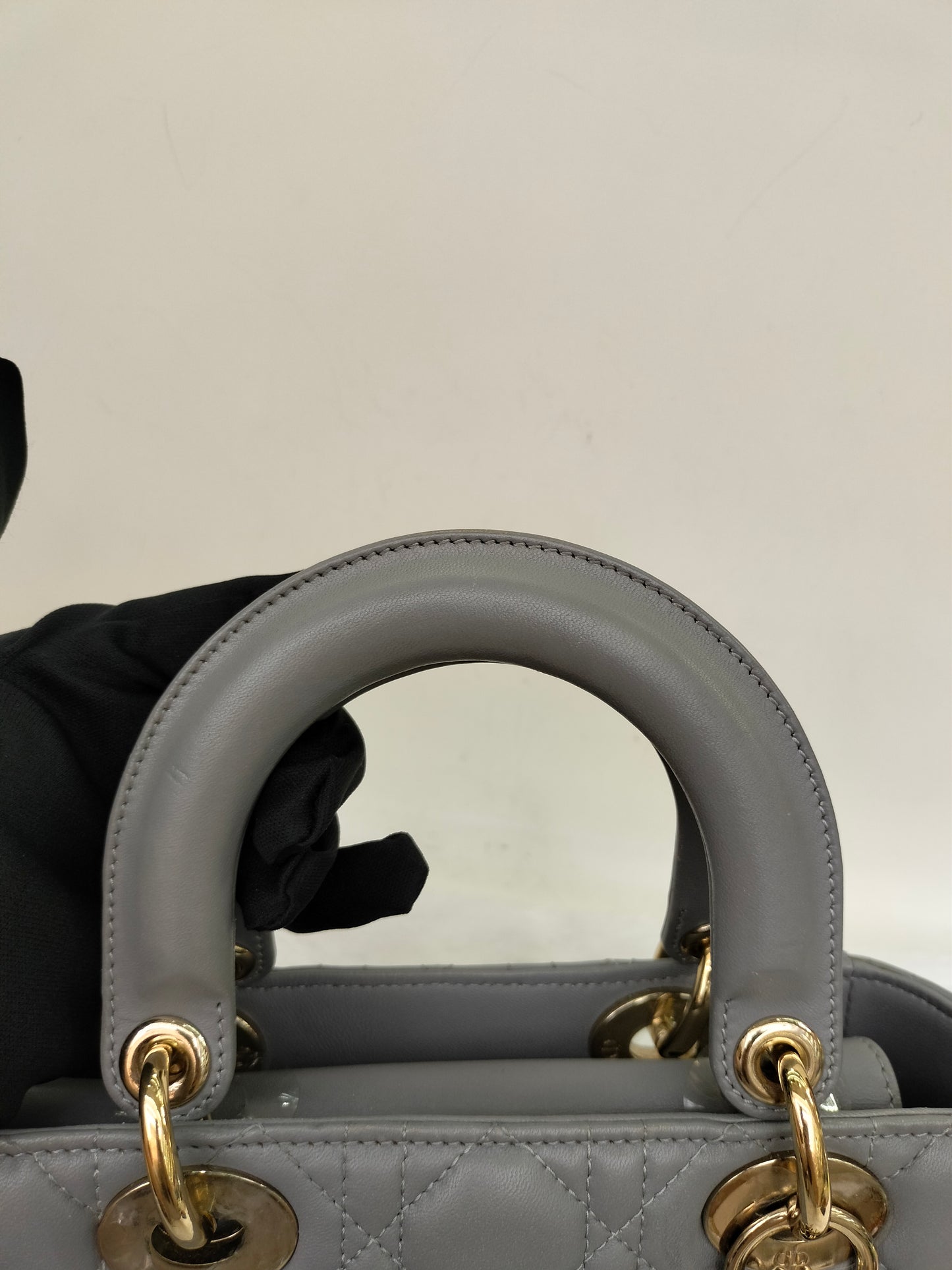 Lady Dior Small Lamb Grey GHW 2016