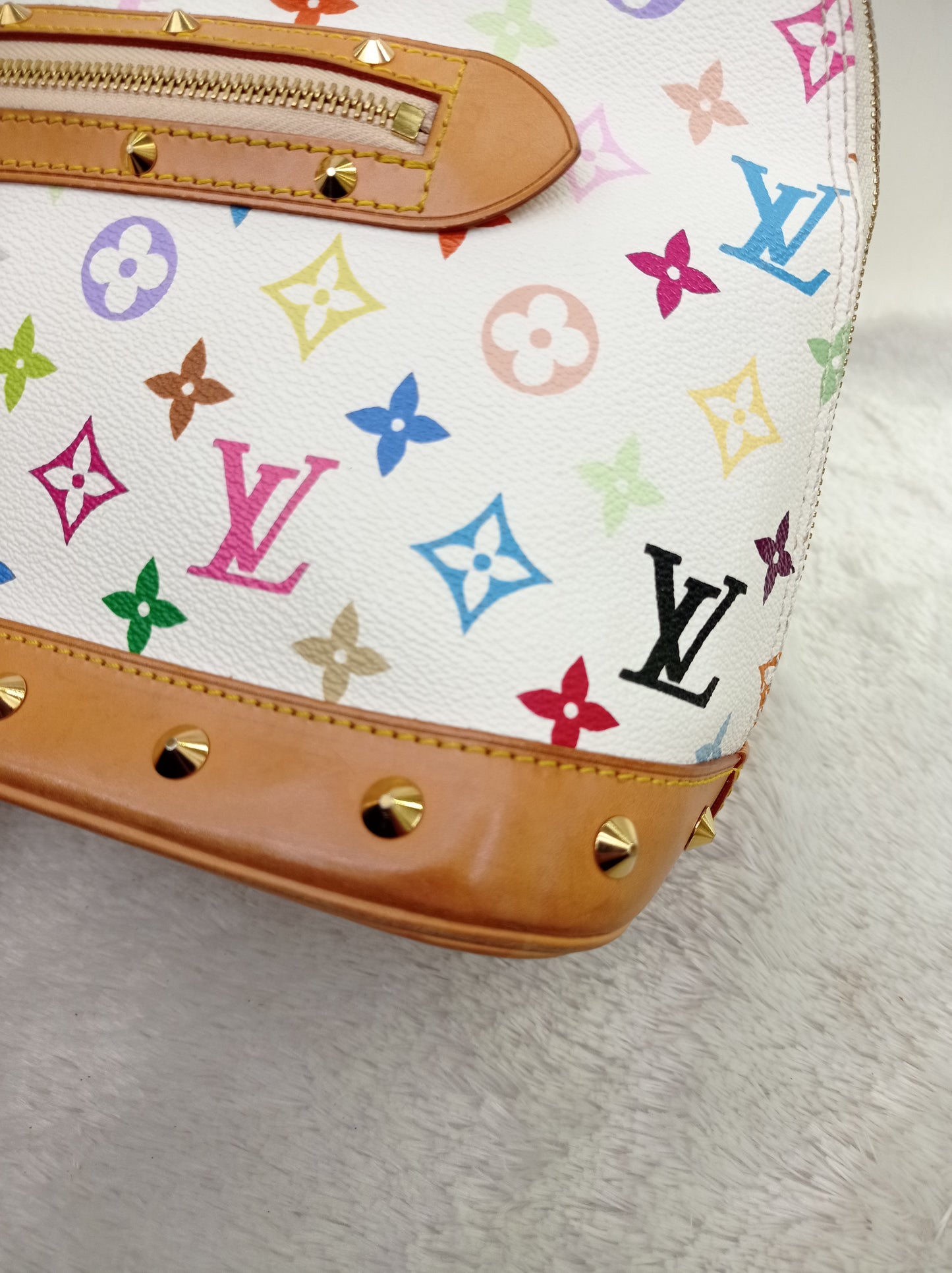 LV Alma PM Multicolour White