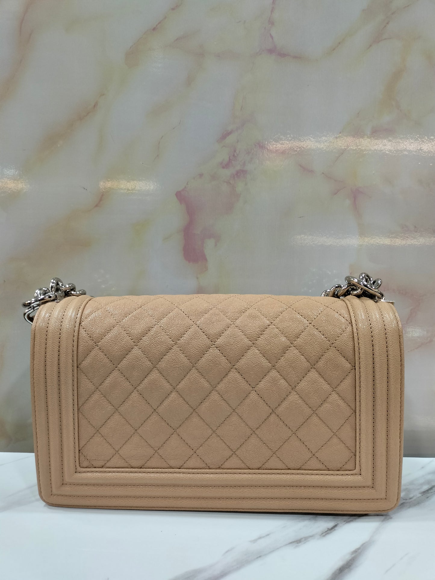 Chanel Boy 25 Caviar Beige SHW #28