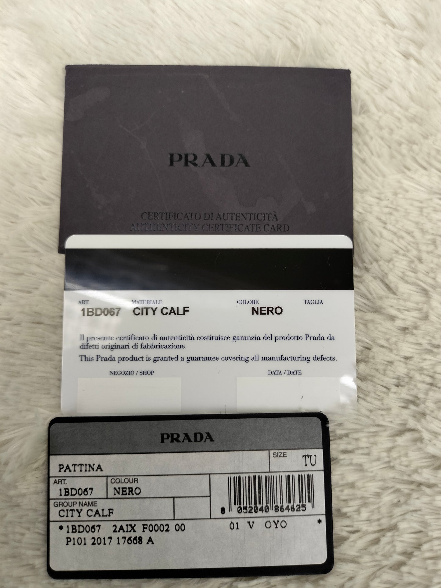 Prada City Calf Nero SHW 2017