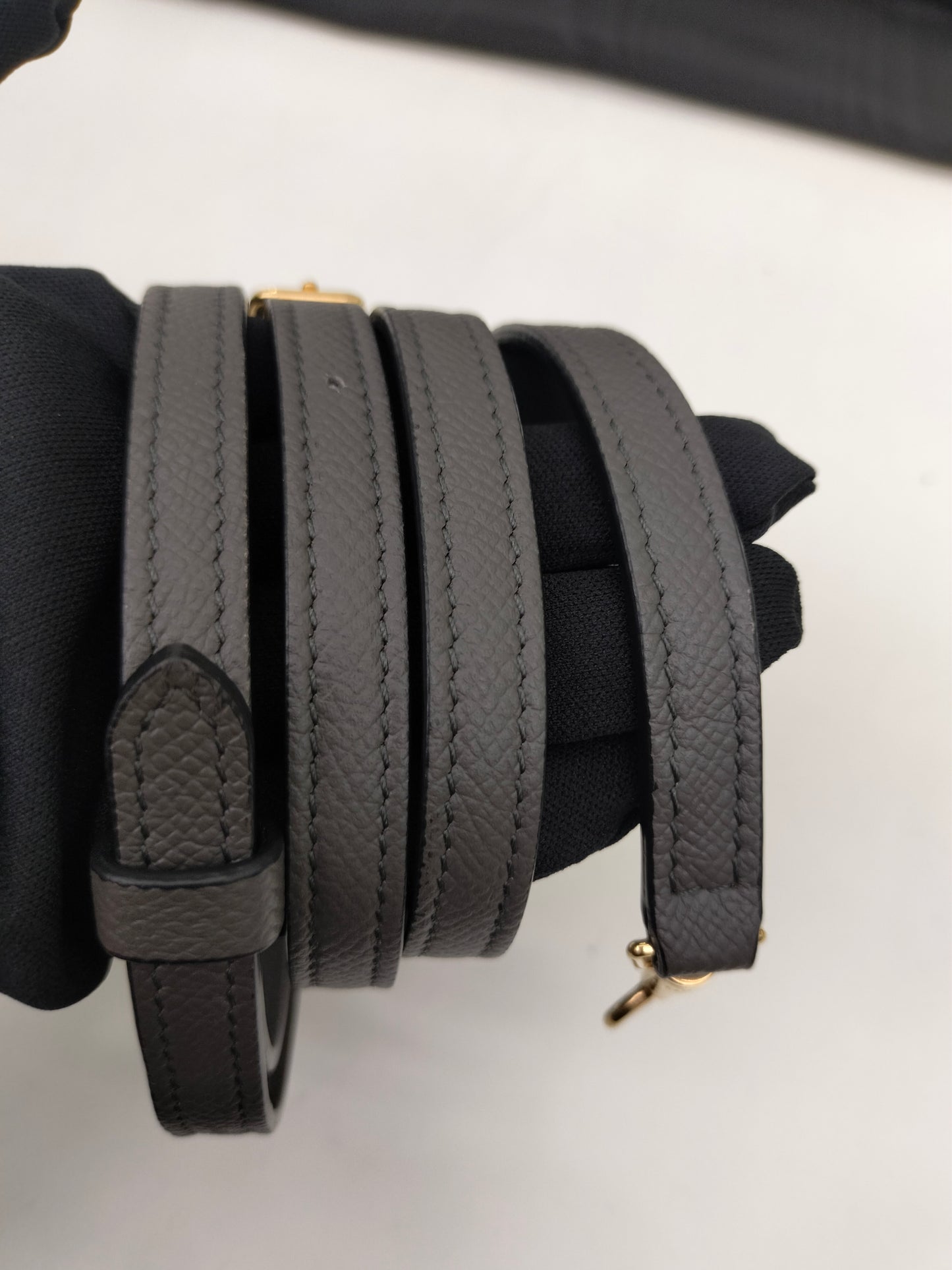 Celine Nano Belt Grained Grey GHW 2022