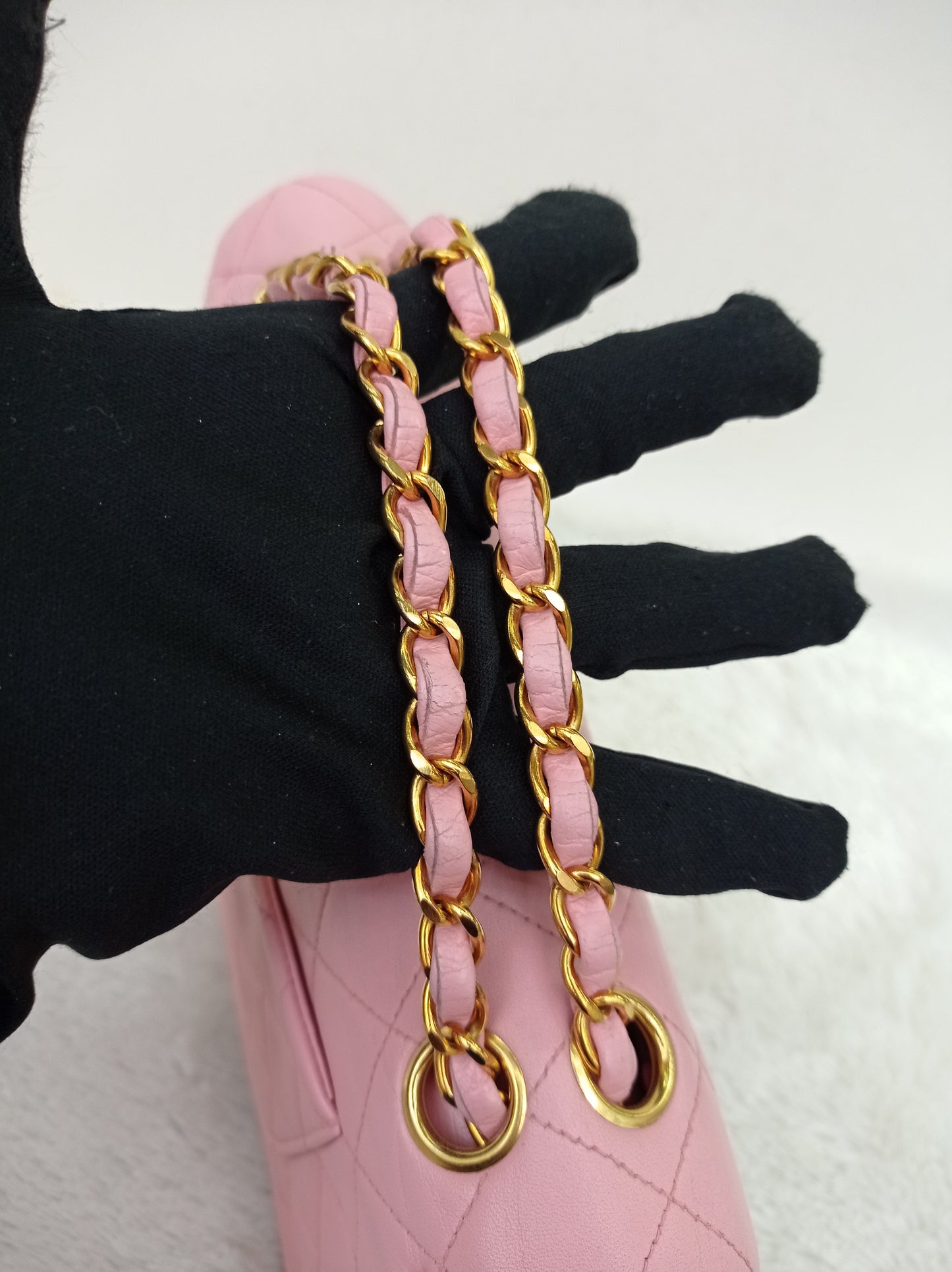 Chanel Small Lamb Pink Vintage GHW DF #4